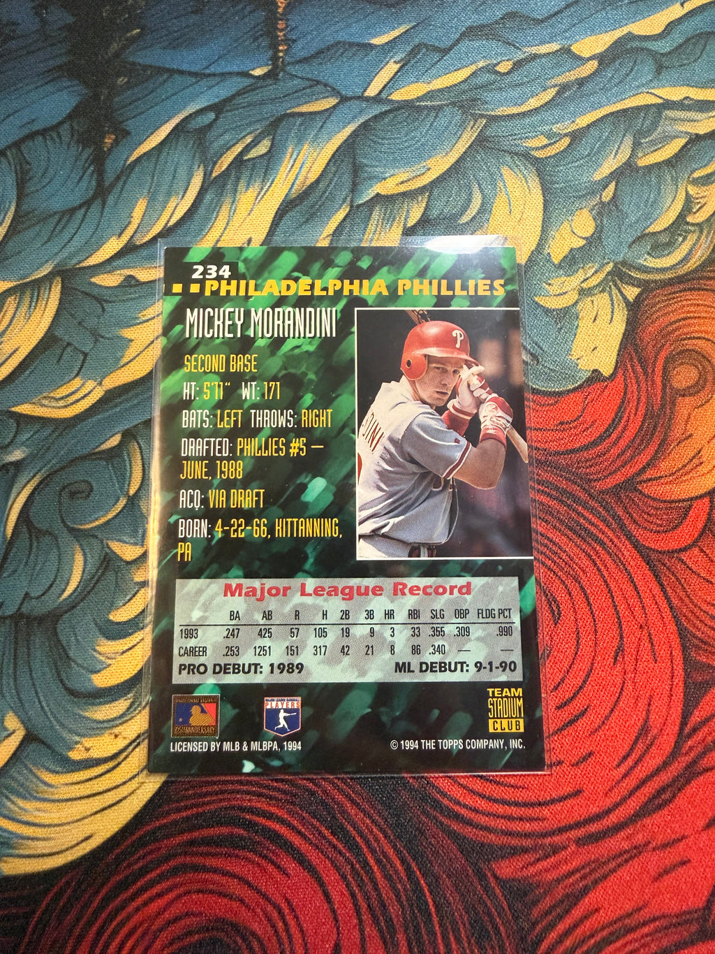 [NM] Micky Morandini // 1994 Team Stadium Club // 234